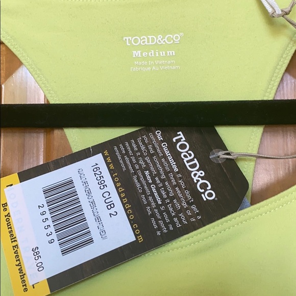 NWT Toad & co Title Nine Lime Green Dress M - Picture 4 of 9